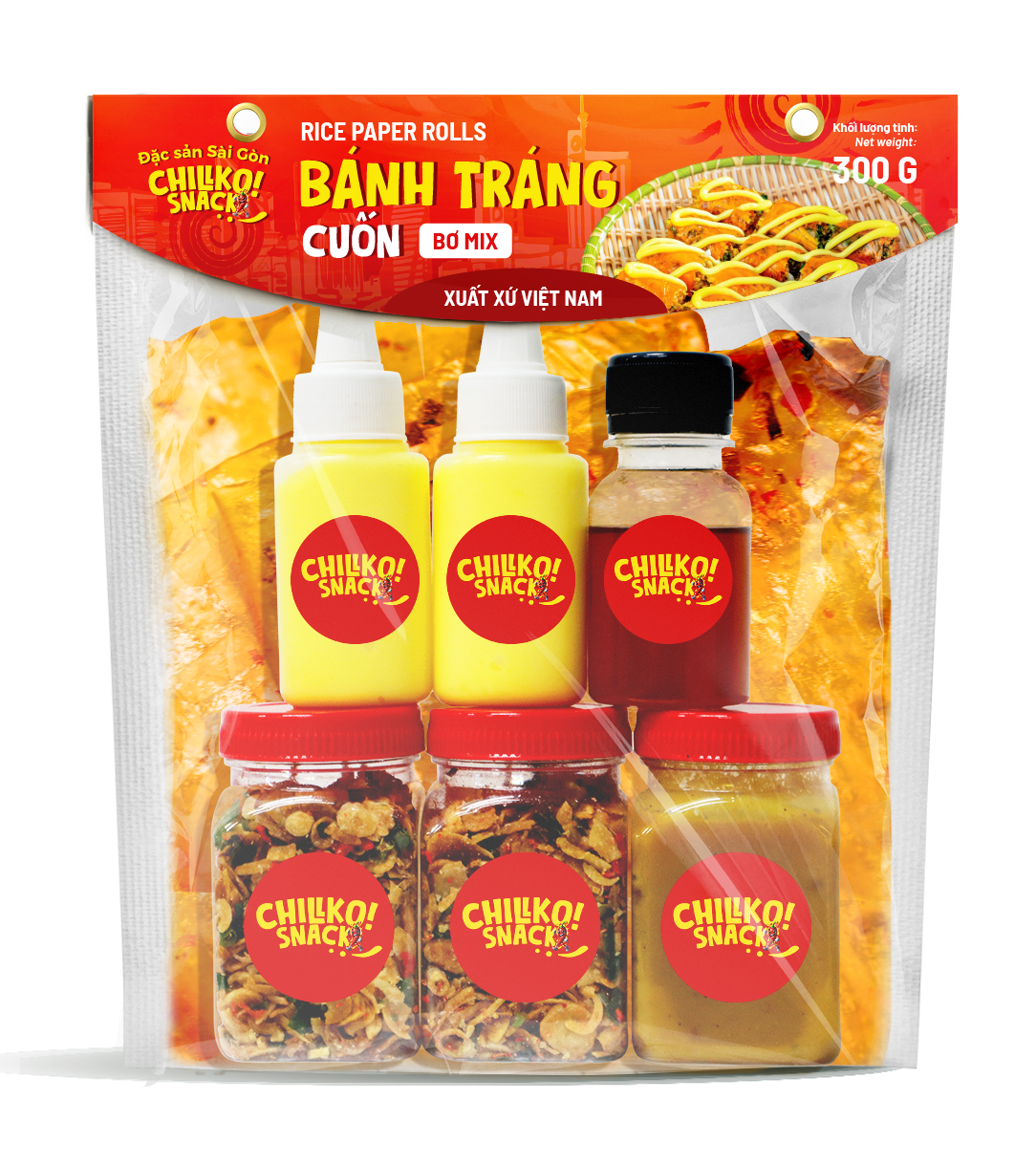 Set Bánh tráng cuốn Bơ Mix