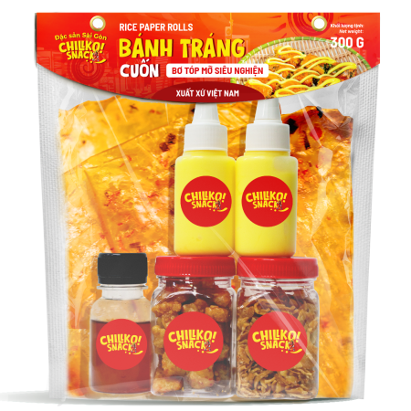 Set Bánh tráng cuốn Bơ Tóp Mỡ Siêu Nghiện