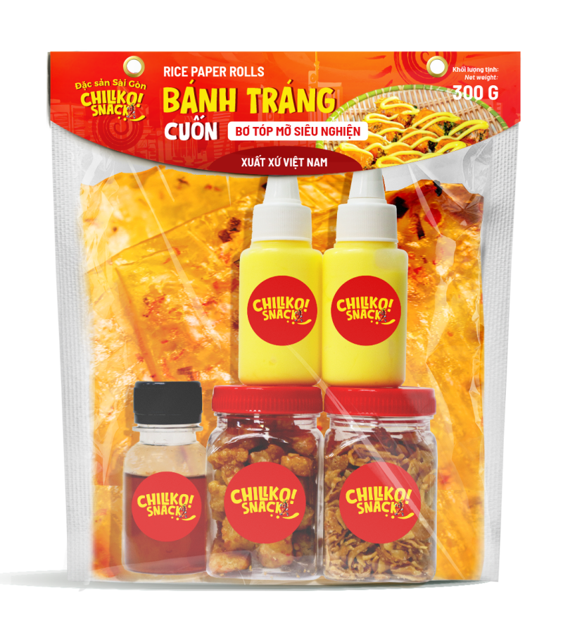 Set Bánh tráng cuốn Bơ Tóp Mỡ Siêu Nghiện