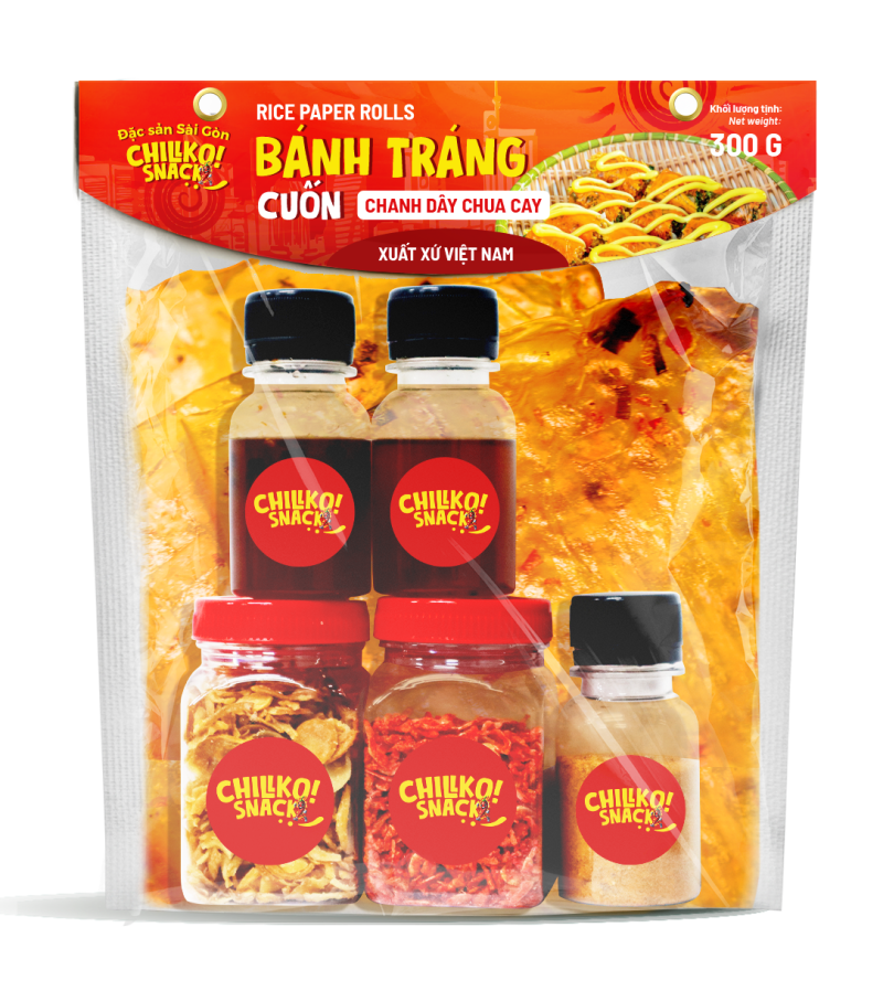 Set Bánh tráng cuốn Chanh Dây Chua Cay