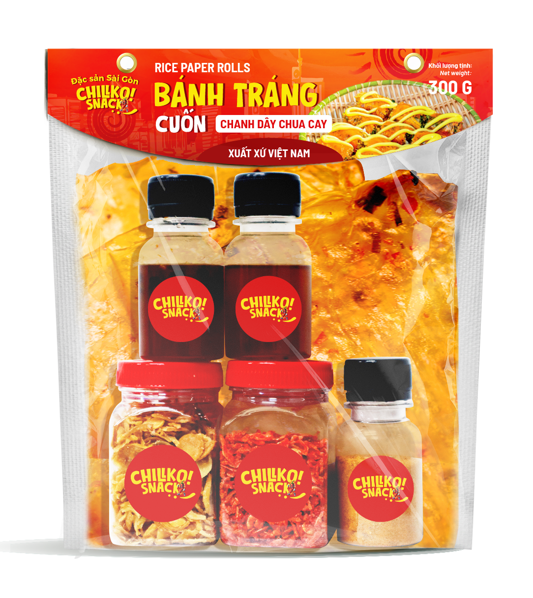 Set Bánh tráng cuốn Chanh Dây Chua Cay