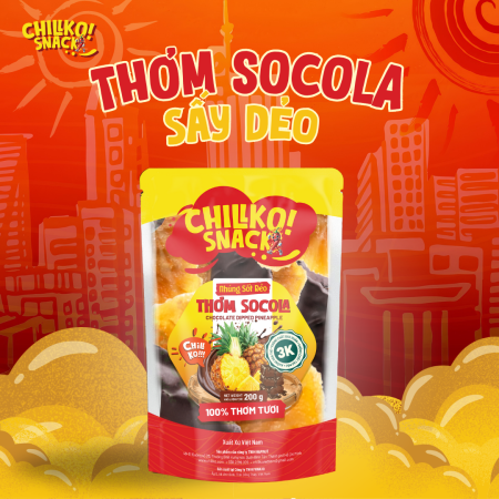 Thơm nhúng socola béo ngậy Chillko