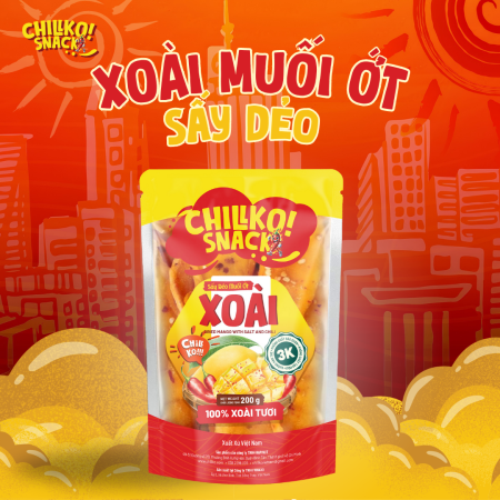 XOÀI SẤY DẺO MUỐI ỚT – CHILLKO