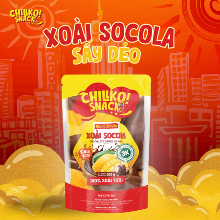 Xoài nhúng sốt socola Chillko